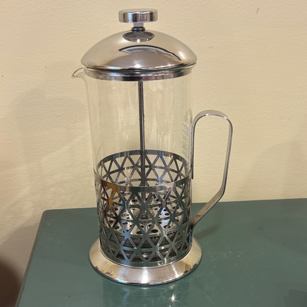 BODUM Stainless Steel and Glass French Press Coffee Maker - Silver